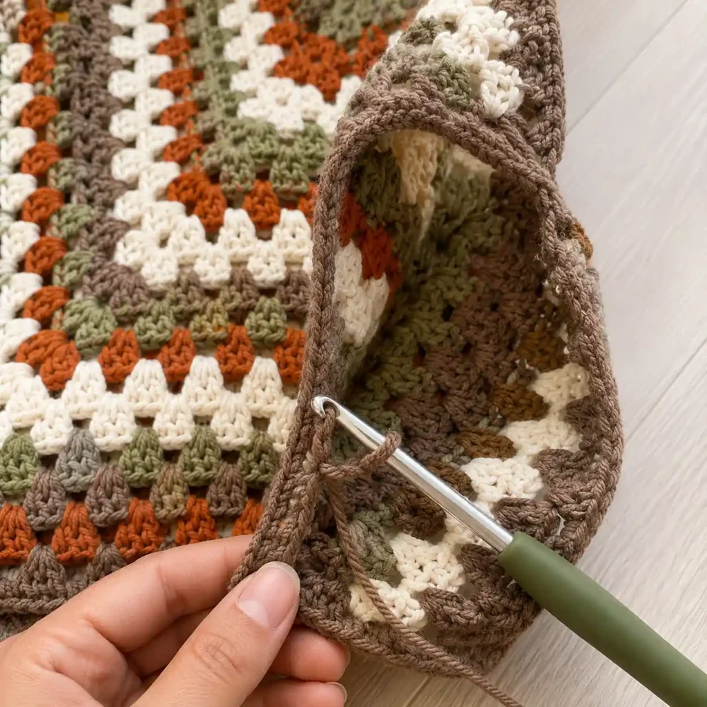 How to Seam the Granny Square Cardigan