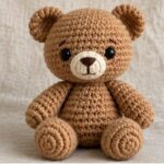 Crochet amigurumi patterns: finished teddy bear
