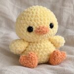 Yellow crochet plushie chick, one of our cutest crochet plushie ideas