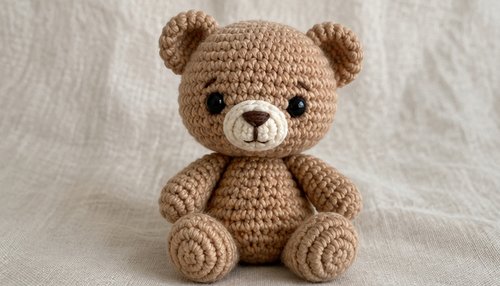 Cute amigurumi crochet teddy bear
