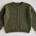 Button-up crochet cardigan