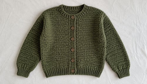 Button-up crochet cardigan